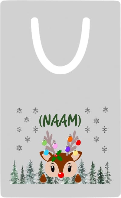 Hacebo® - Kerst rendier met eigen naam metalen boekenlegger- Kerstmis - Kerst beker - winter - kerst - christmas - kerst cadeau Bladwijzer boekenleggers - 7.6 cm x 5cm