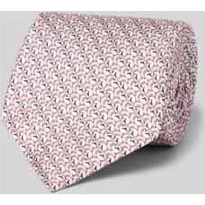 Stropdas van zuivere zijde met all-over motiefprint