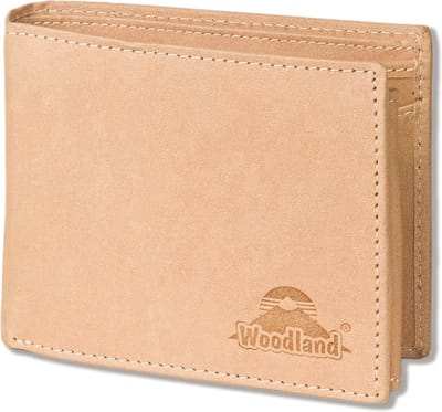 Woodland Heren Portemonnee Leer Billfold - RFID anti skim - Beige