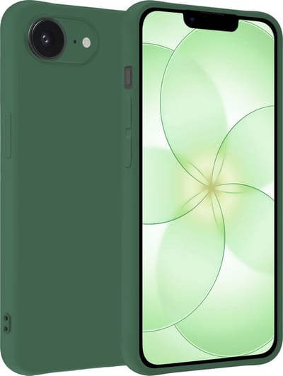 Hoesje Geschikt voor Apple iPhone 17e - Sterk & Shockproof - Hoes Cover - Siliconen Case - Donkergroen
