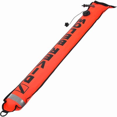 6FT Hoge Zichtbaarheid Opblaasbare Duiken SMB Oppervlakte Signaal Marker Boei (Rood) red