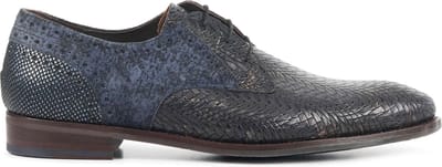 Floris van Bommel Veterschoenen Heren / Schoenen - Leer - SFM-30161 - Blauw - Maat 46