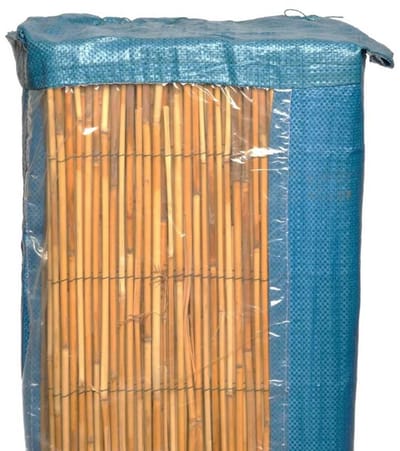 TuinChamp Rietmat 5-8 mm 100 x 600 cm - Balkonscherm riet - Tuinafscheiding natuurlijk hout - Rietmat op rol - Natuurlijke uitstraling