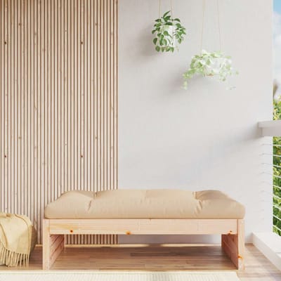 vidaXL - Tuinvoetenbank - 120x80 - cm - massief - grenenhout