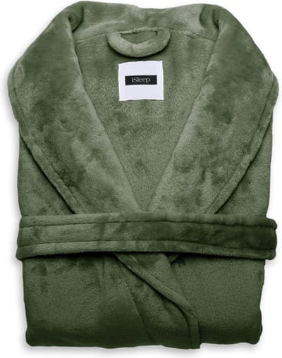 iSleep Cara Badjas Lang - Maat L - Moss Groen