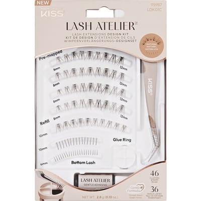 KISS Lash Atelier Set voor het ontwerpen van wimperverlengingen – Natuurlijk Kunstwimpers Dames