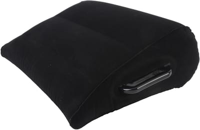 Opblaasbaar Wigkussen - Reiskussen - Comfortabel Slapen - Draagbaar Lichtgewicht - 50 x 38 Cm - Grijs