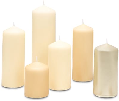 Bolsius - Gladde Stompkaarsen set - Pillow Talk - Ivoor Beige - 6 Stuks