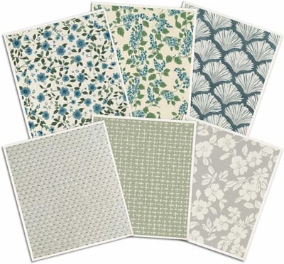 Herbruikbare Zweedse Afwasdoeken - Set van 6 Stuks met Bloemenpatroon, Sneldrogend en Absorberend voor Keuken en Huishoudelijk Gebruik