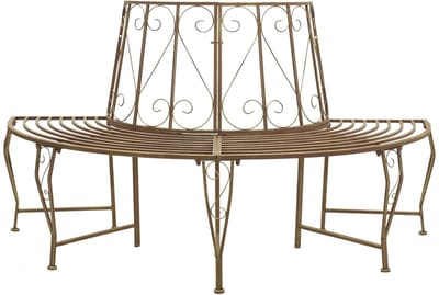 vidaXL - Boom - Bank - 4-Aantal - zitplaatsen - 160 - x - 80 - x - 89 - cm - Staal