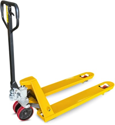 Palletwagen - Pompwagen - Transpallet - Dubbele Vorkwielen - 2500KG - Geel