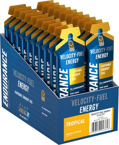 Applied Nutrition Velocity Fuel Energy - Energiegel - Energygel - Isotone Gels - Tropical - 20 gels (20 x 60 ml)