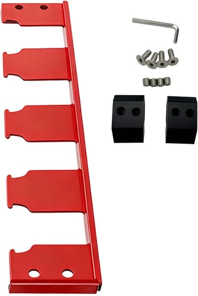 Batterij Houders - Gereedschap Organizers - Werkplaats Inrichten - Stevige Koolstofstaal - Aluminium Track - Zwart
