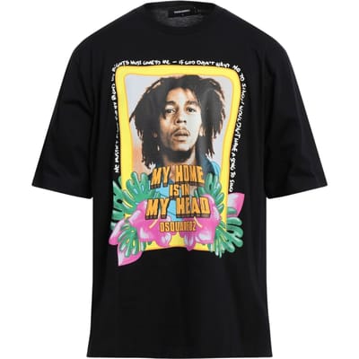 Dsquared2 Skater Fit Home Is In My Head Logo Zwart T-shirt