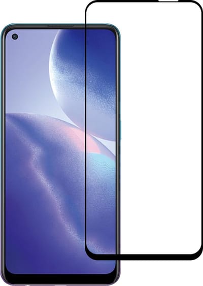 Smartphonica Screenprotector Geschikt voor Oppo Reno 5Z - Full Cover Tempered Glass - Gehard glas Geschikt voor Oppo Reno 5Z geschikt voor Oppo Reno 5Z