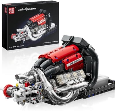 Mould King 10188 STR13 Formule 1 speed engine bouwset | F1 Racing champions icons modelbouw | Classic creator speelgoed ideas voor expert volwassenen & kinderen | Accublok en motor inbegrepen | Bouwdoos met 980 bouwstenen