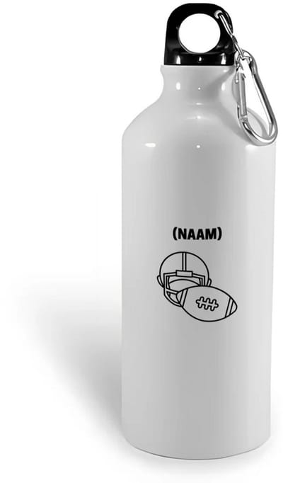 Hacebo® - American football met eigen naam waterfles - Sport - Sporter - American footbaal - water fles - 400ML