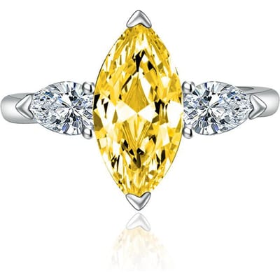 POMOiii Opening Aanpasbare Ringen Voor Vrouwen 7*14mm Zirkoon Verlovingsfeest Fijne Sieraden Gift Adjustable Opening