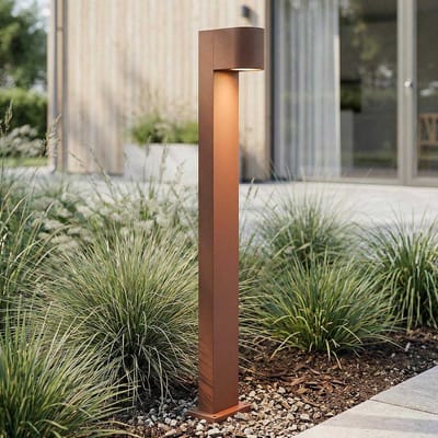 LumenXL - Industriële staande buitenlamp Simone - roestbruin 70 cm