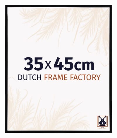 Fotolijst 35x45 cm - Kunststof - Zwart Hoogglans - Angers