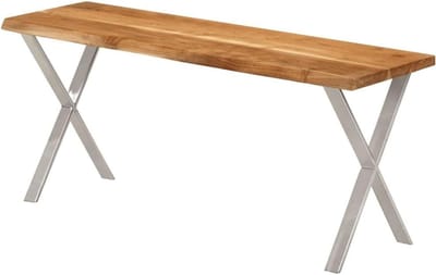 Houten Zitbank - Boomstam Bank - Entree Meubel - Unieke Natuurlijke Rand - 105 cm Lengte - Natuurlijk Hout