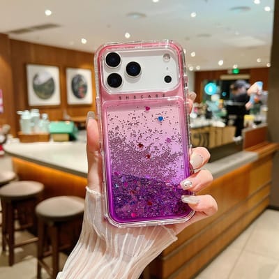 Glitter Quick Sand Zand Kleurverloop Laser Pailletten Hoesje Voor iPhone 17 Air 16 15 14 13 12 11 Pro X R S Max 7 8 Plus SE Schattige Transparante Cover iPhone 6 Plus white