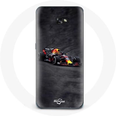 Hoesje - Max Verstappen - Samsung Galaxy A8 2016 - Zwart - Rood - Geel