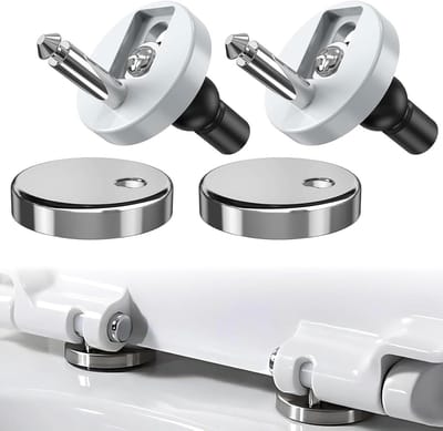 Toiletbril Bevestigingen - Scharnieren WC-Bril - Eenvoudige Installatie - Quick Release Systeem - 45x8mm