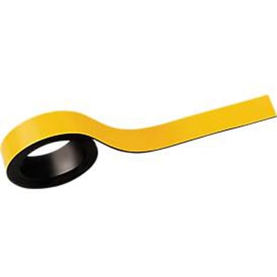 Magneetband - zelfklevend - 15 mm x 10 m - geel - ons merk Schäfer Shop Select