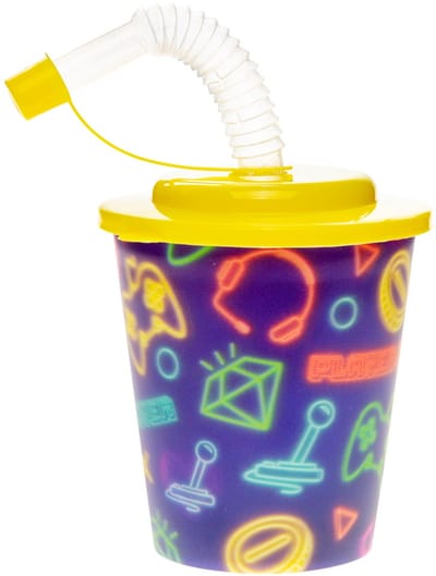 Duckiez 3D Beker Met Rietje En Deksel 'Gamer' - 1 stuk