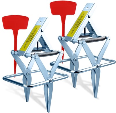 Dailygoods- Molvallen Herbruikbaar - Gegalvaniseerd Staal - Schaarval - Mollen Vangen - Eenvoudig In Te Stellen - Duurzaam Materiaal - Mollenval