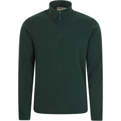 Mountain Warehouse Heren Camber II Half Zip Fleece Top (Donkergroen)