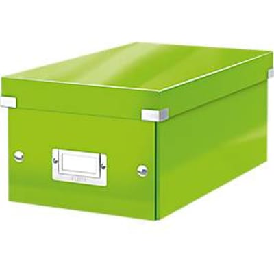 Leitz WOW Click & Store Kartonnen Opbergdoos - 84% Gerecycled Karton - 21 x 15 x 35.2 cm (BxHXD) - Ideaal voor Thuiswerkplek - Groen