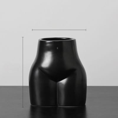 Ins Abstracte Kunst Imitatie Menselijk Lichaam Keramiek Ruimtebesparende Vaas Ornament Bloemschikking Gedroogde Bloemen Woonkamer Eetkamer Werkblad Thuisgebruik Black A