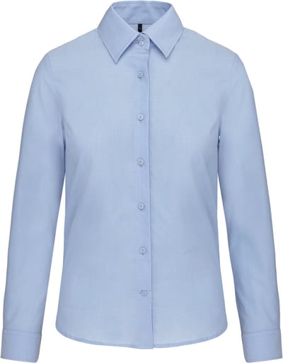 Kariban Dames Oxford blouse lange mouwen K534 - Oxford Blue - XS