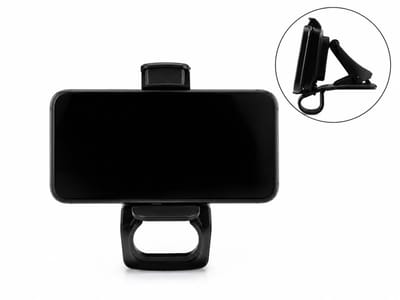 HEM Telefoonhouder voor Auto voor Telefoons tot 6 Inch – Universele Dashboardhouder – Antislip Smartphone Houder – Auto Telefoonhouder Dashboard – ABS – Zwart – 14x8x8 cm – Inclusief HEM Microvezeldoekje