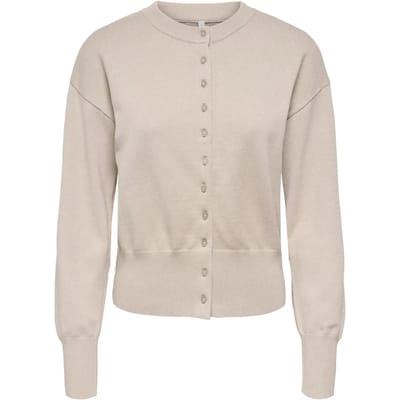 Only Vest Onlmio Ls O-neck Button Cardiga Knt 15377295 Pumice Stone/dtm Button Dames Maat - M