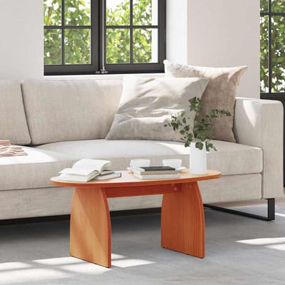 vidaXL - Salontafel - Wasbruin - 80 - x - 40 - x - 35 - cm - Massief - grenenhout