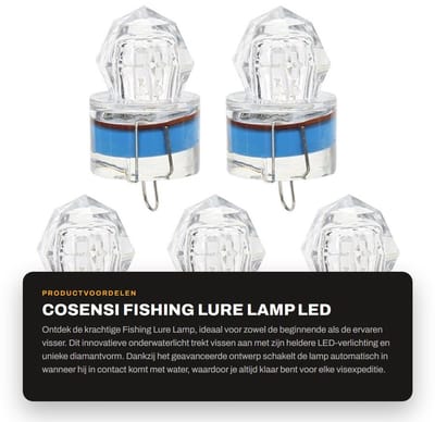 Dailygoods - Fishing Lure Lamp - LED Onderwaterlicht - Shockproof - Blauw - Vissen Aantrekken - Praktisch en Energiezuinig - Geschikt voor Zoet- en Zo...