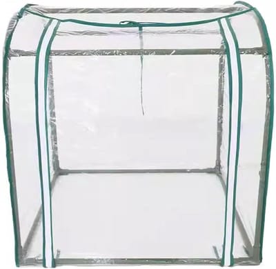 Kleine Kweekkas - Tuinkas Planten - Planten Beschermen - Met Roldeur - 70x70x70cm - Transparant