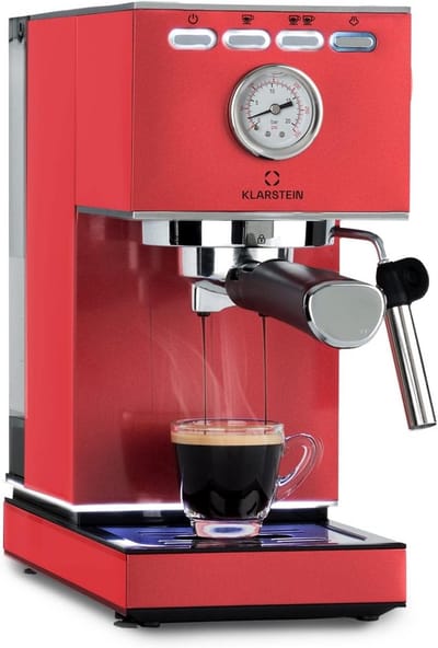 Espressomachine - Koffiezetapparaat - Lekkere Koffie - 20 Bar Druk - 14 Liter - Rood