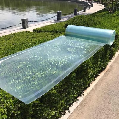 Transparante Dakplaat - Glasvezelpaneel Serre - Bescherming Tuin - Slagvast UV-bestendig - 0.8mm 1x7m - Transparant