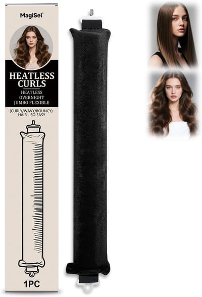Dailygoods - Heatless Curls Band, nieuwe krulspelden 's nachts 1 stuk overnight blowout krullen zonder hitte doe-het-zelf overnight krullen rubber hittevrije krulspelden krullen 's nachts voor middellang haar