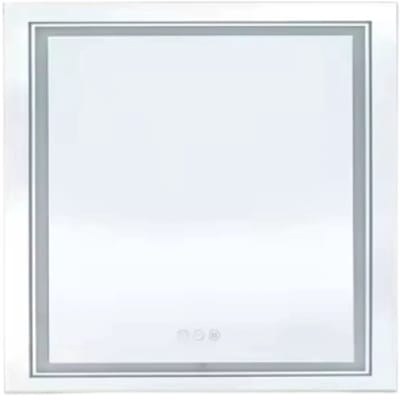 Badkamerspiegel Luvio Tavien - Met RGB verlichting - 80x80cm - Vierkant - Voor Badkamer, Make-up & Wandmontage - Dimbaar licht