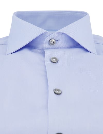 John Miller overhemd tailored fit blauw lange mouw
