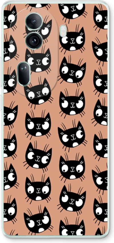 Case Company® - Hoesje geschikt voor Oppo Reno 11 Pro hoesje - Kat - Soft Cover Telefoonhoesje - Bescherming aan alle Kanten en Schermrand