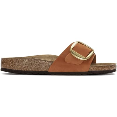 Dames muiltjes Birkenstock Madrid Big Buckle Natural Leather Nubuck