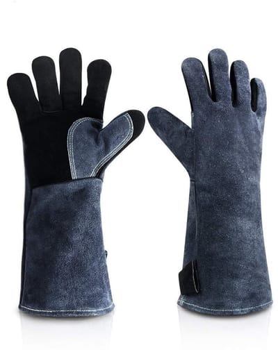 Store_8 - Hittebestendige handschoenen - Barbecuehandschoenen - 500 graden Celsius - Leren handschoenen - Veiligheid en comfort - Geschikt voor gri...