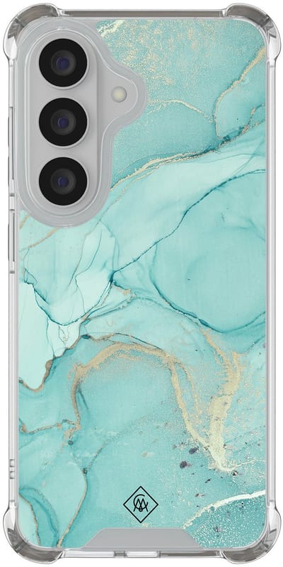 Casimoda® hoesje - Geschikt voor Samsung Galaxy S26 - Marmer mint groen - Shockproof case - Extra sterk - TPU/polycarbonaat - Mint, Transparant