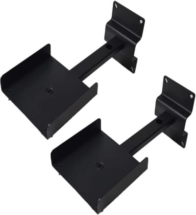 Speaker Ophangbeugel - Muursteun Geluid - Home Cinema - Verstelbare Arm - 18 cm Diep - Zwart